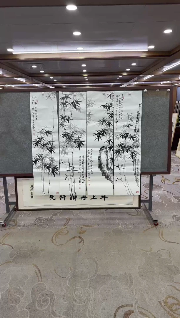 绘画我****士Y-邵明义-四条屏-花鸟画