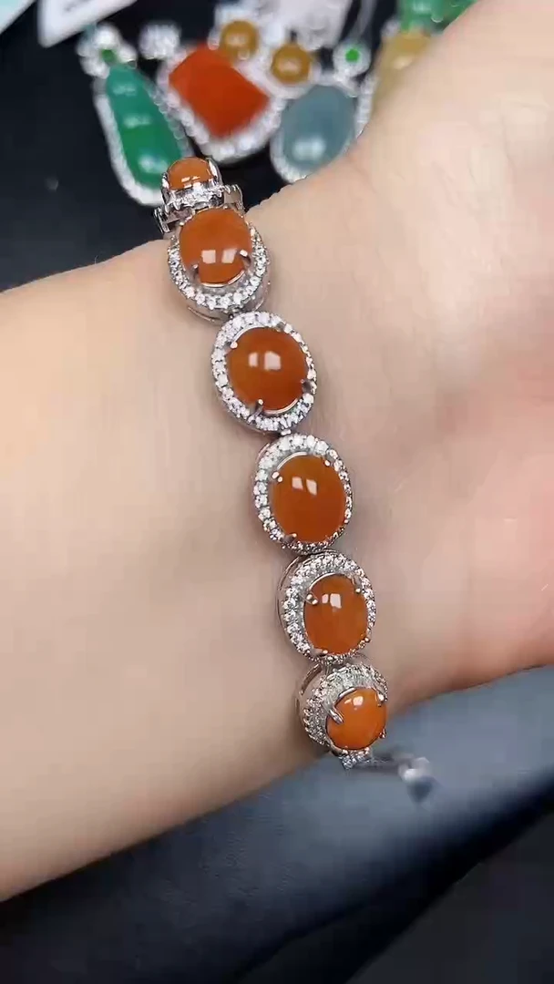 银S925镶嵌戒指翡翠8100