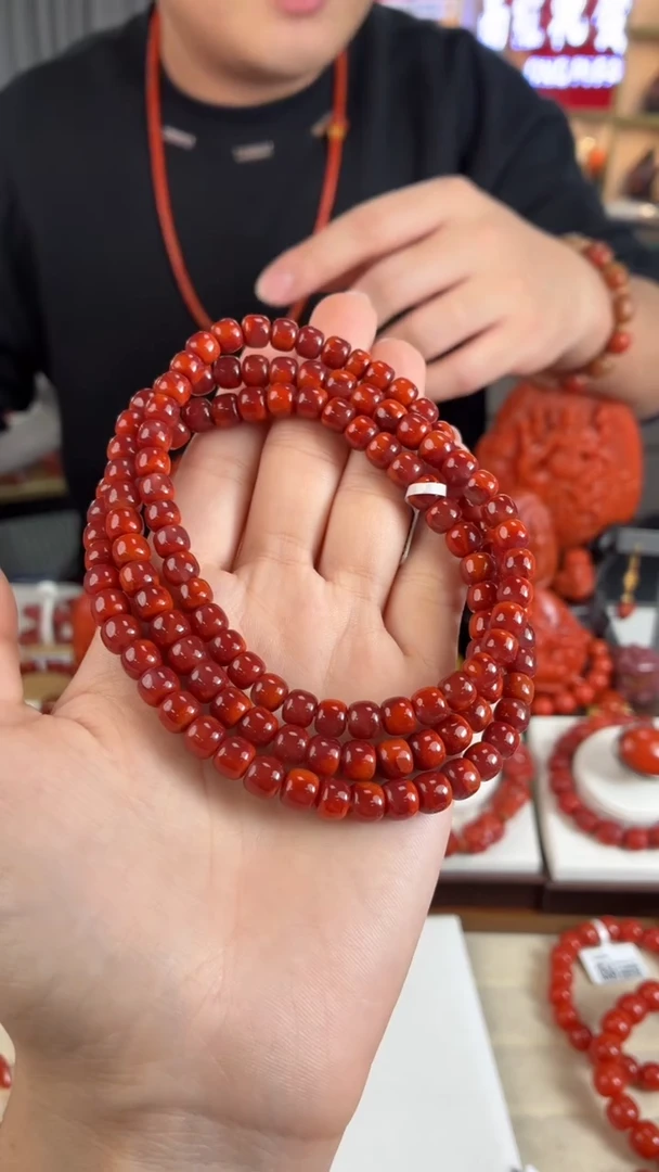 未镶嵌瓦西牛血老型多圈6mm南红玛瑙B*a（多样式发其一）