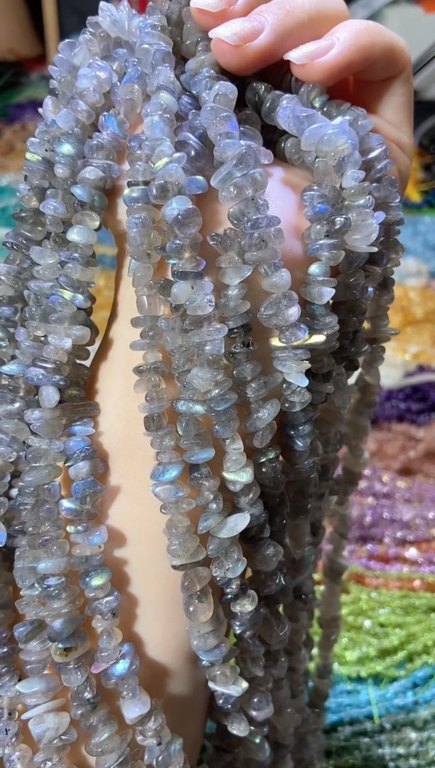 水晶珠宝半成品未镶嵌AAA灰月光