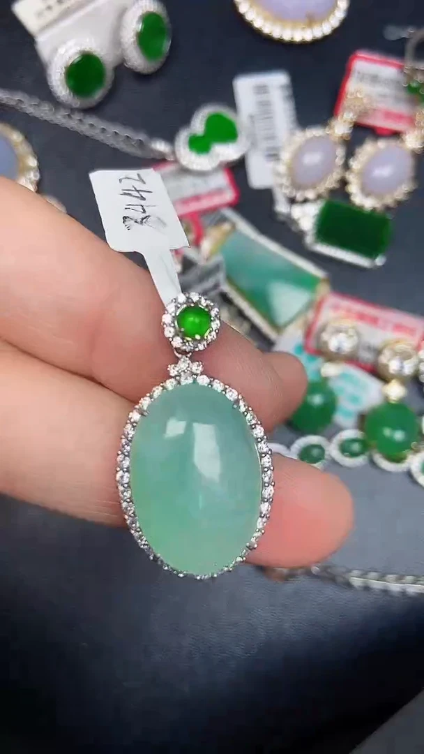银S925镶嵌戒指翡翠1890