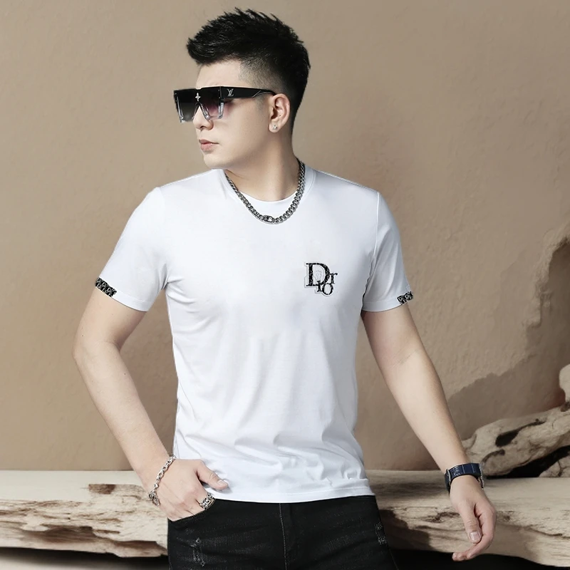 诺顿雷斯欧洲站新款男士潮牌短袖春夏季刺绣印花青春休闲修身t恤