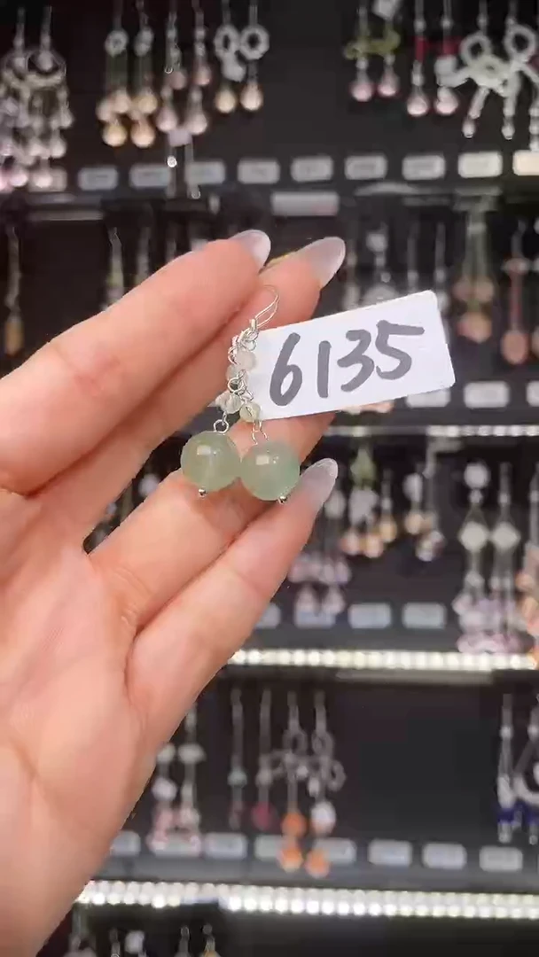 紫晶耳饰银S925镶嵌喜欢拍
