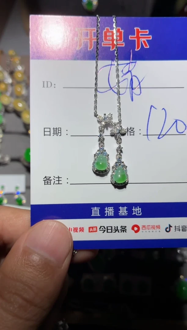 翡翠银S925镶嵌颈饰向 婧婧