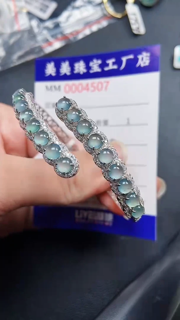 颈饰银S925镶嵌翡翠4507