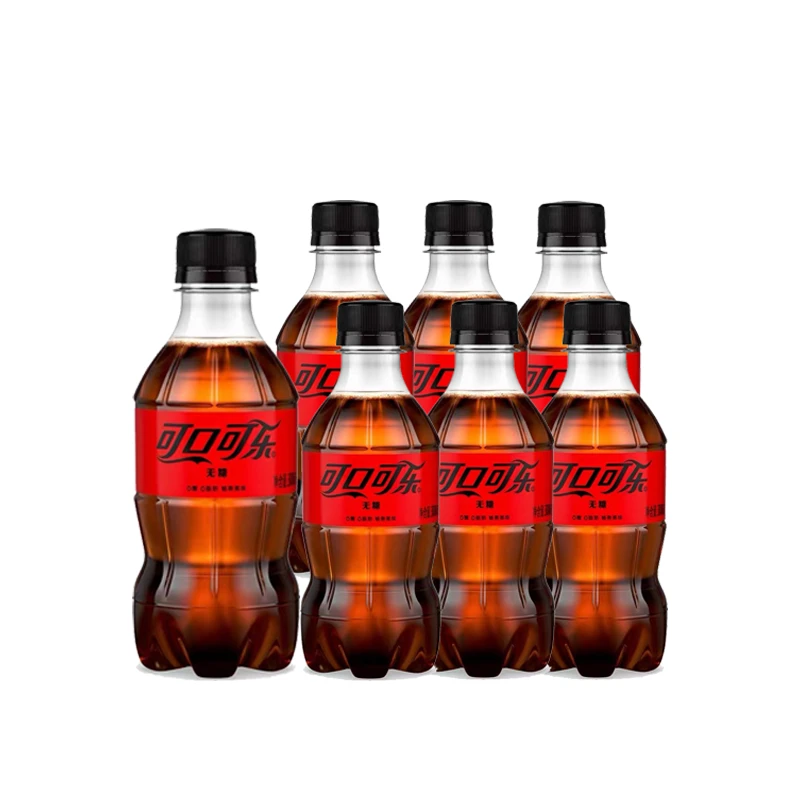 【推荐】无糖可乐可口可乐无糖碳酸饮料汽水300ml×6瓶 即饮饮品