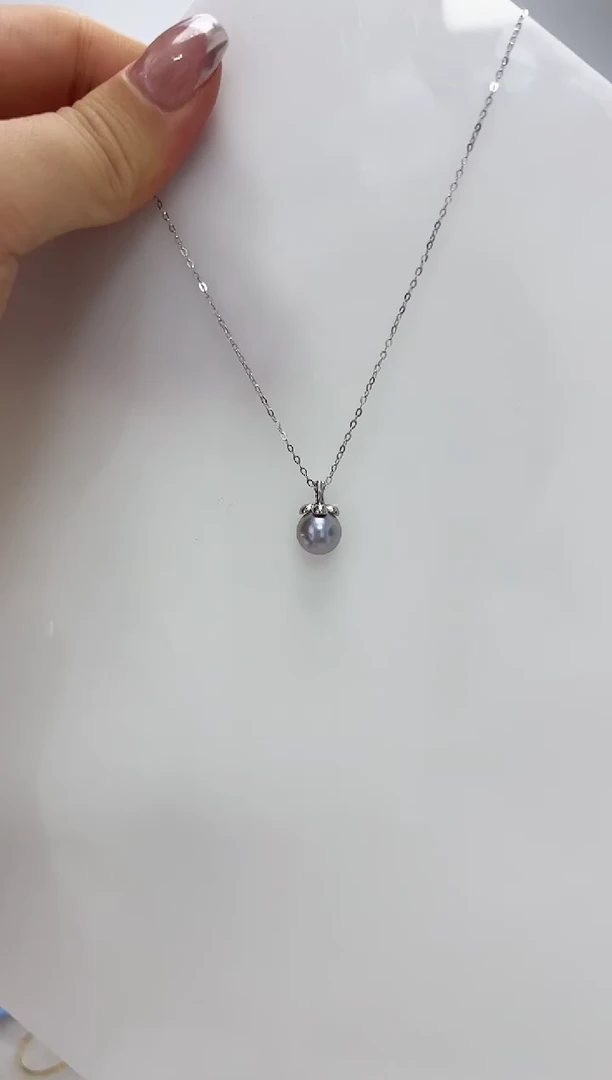 【闪购商品】海水珍珠DA银S925镶嵌套链 7 C1302