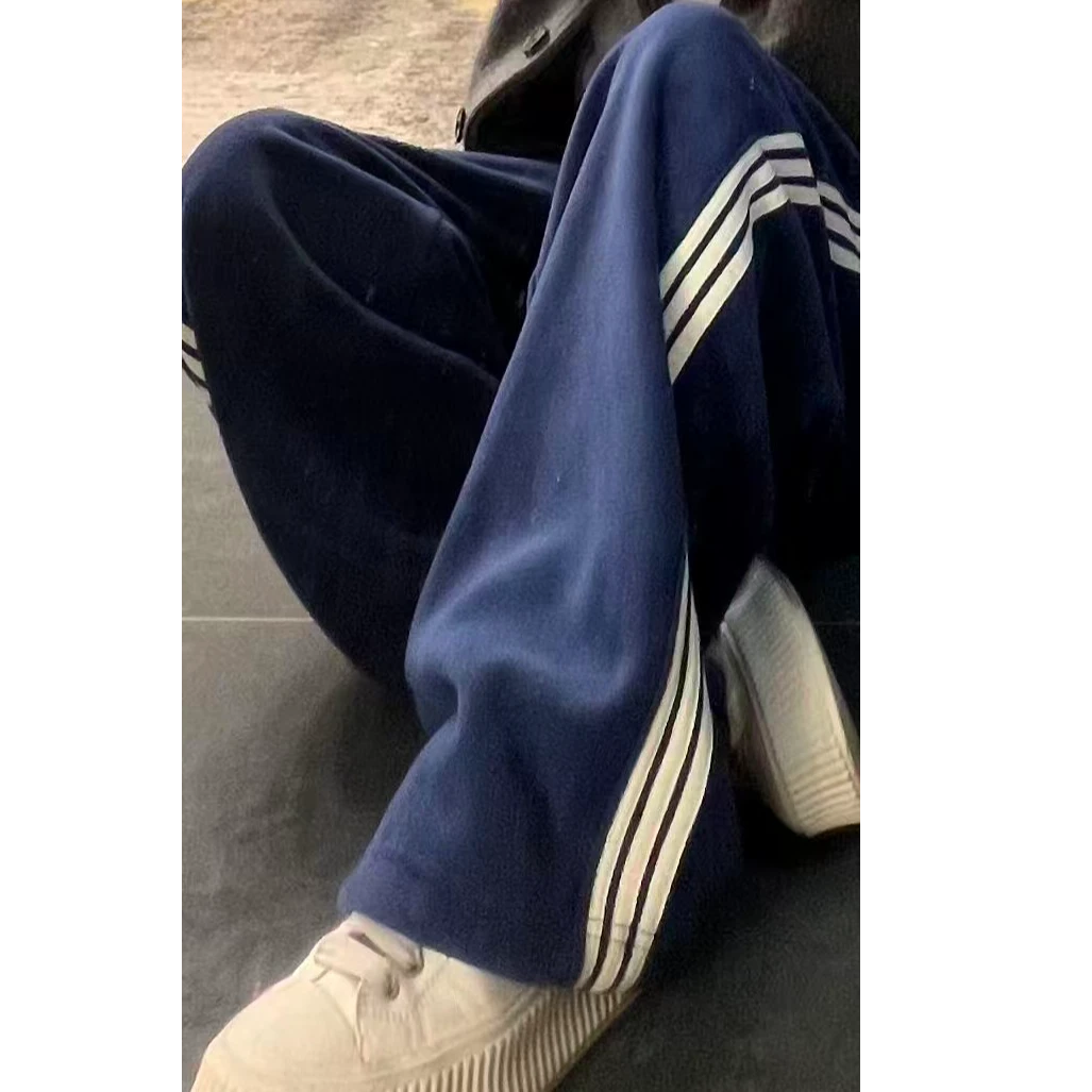 YT推荐 运动三条杠加绒卫裤