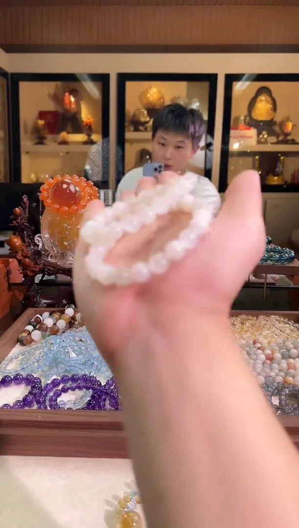 未镶嵌手链月光石10mm+白月光（多样性发一）