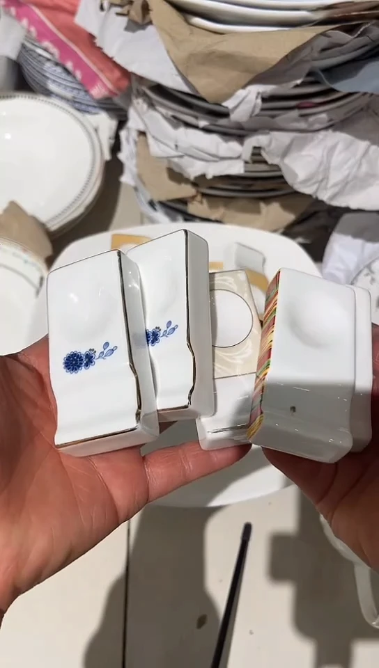 瓷筷子架5个微瑕