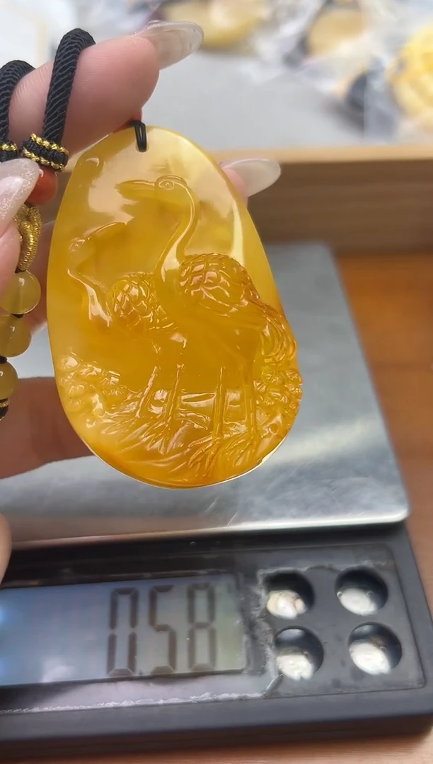 裸石琥珀未镶嵌琥珀蜜蜡吊坠