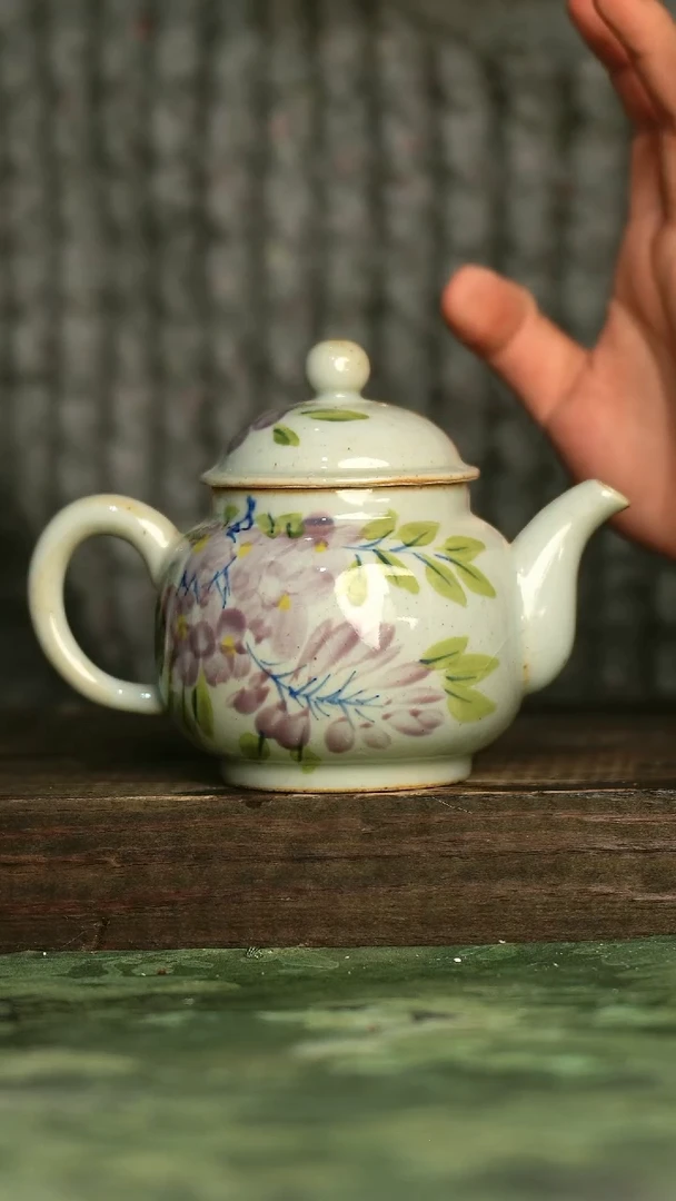 陶瓷青诗集手工手绘瓷器