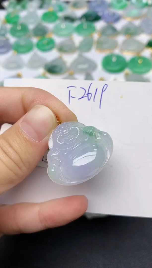 颈饰18K金镶嵌翡翠天然缅甸A货翡翠百元以上9元证书费自理