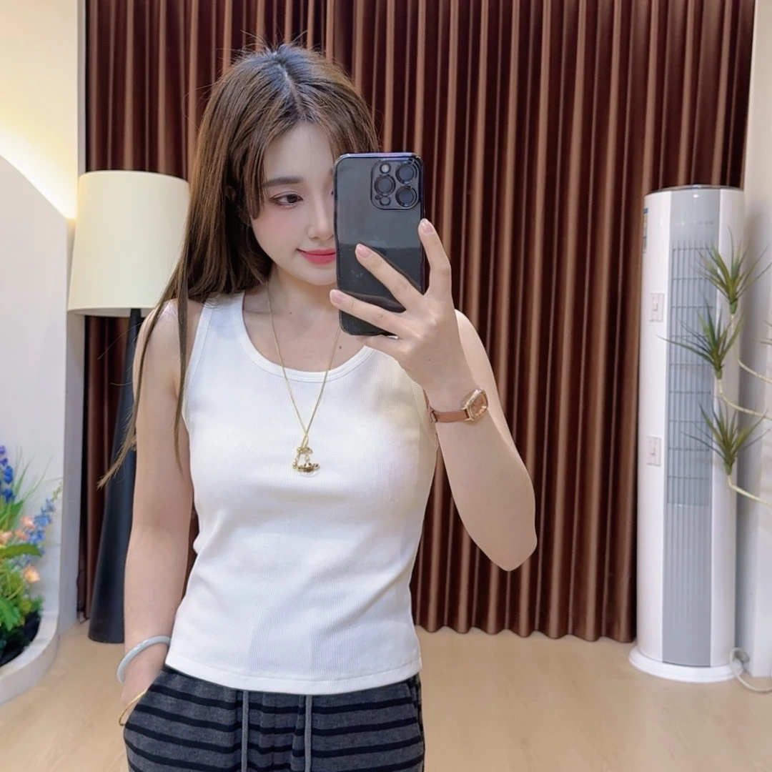 奈奈妮【小蛮腰背心】女生背心修身圆领显瘦时尚百搭6013