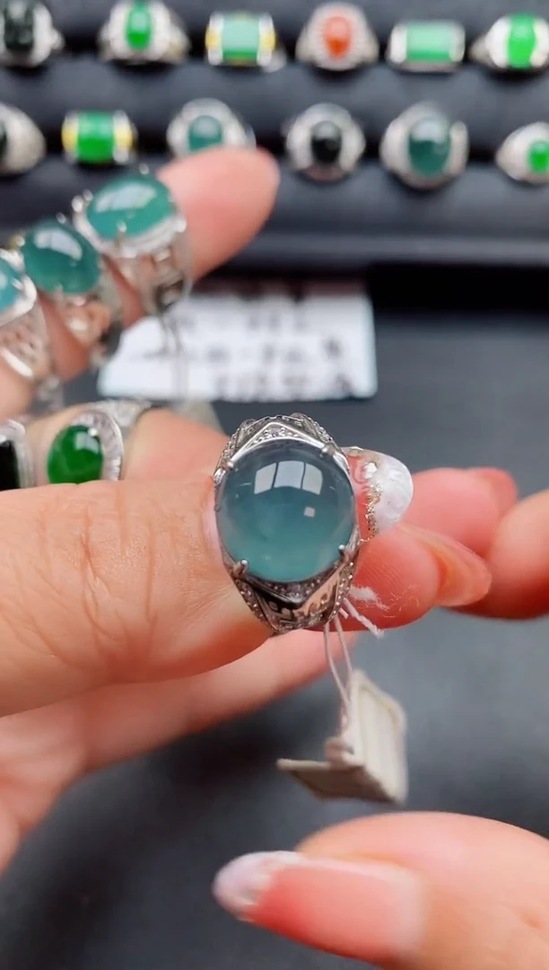 【闪购商品】翡翠戒指银S925镶嵌11111111