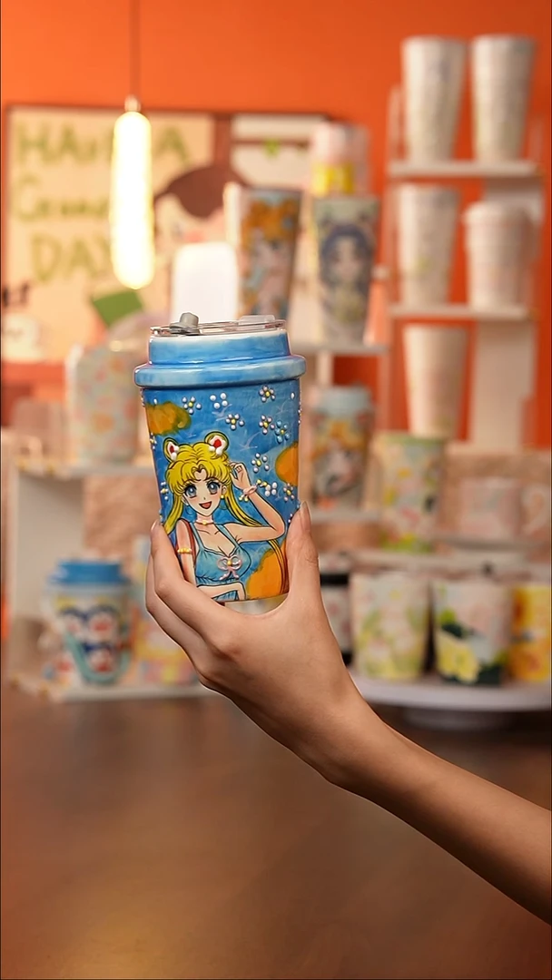 景德镇手工手绘文创陶瓷杯(微瑕）