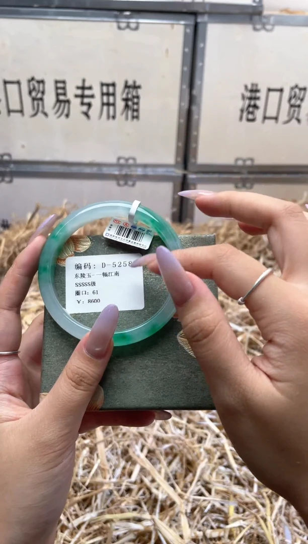未镶嵌手镯石英质玉D5258