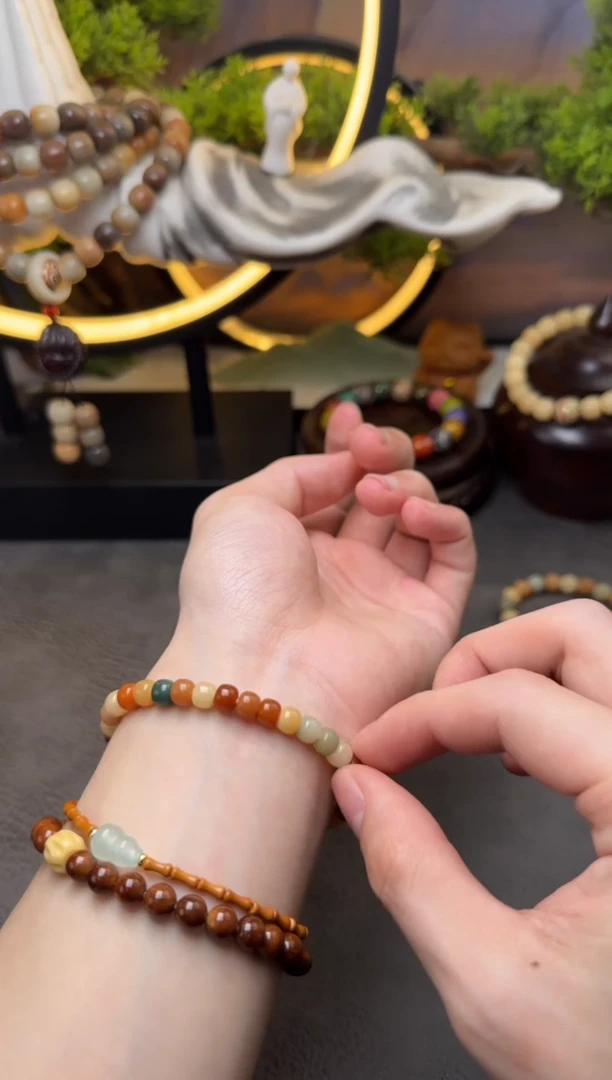 【闪购商品】库克手串未镶嵌稻香玉米桶珠单圈