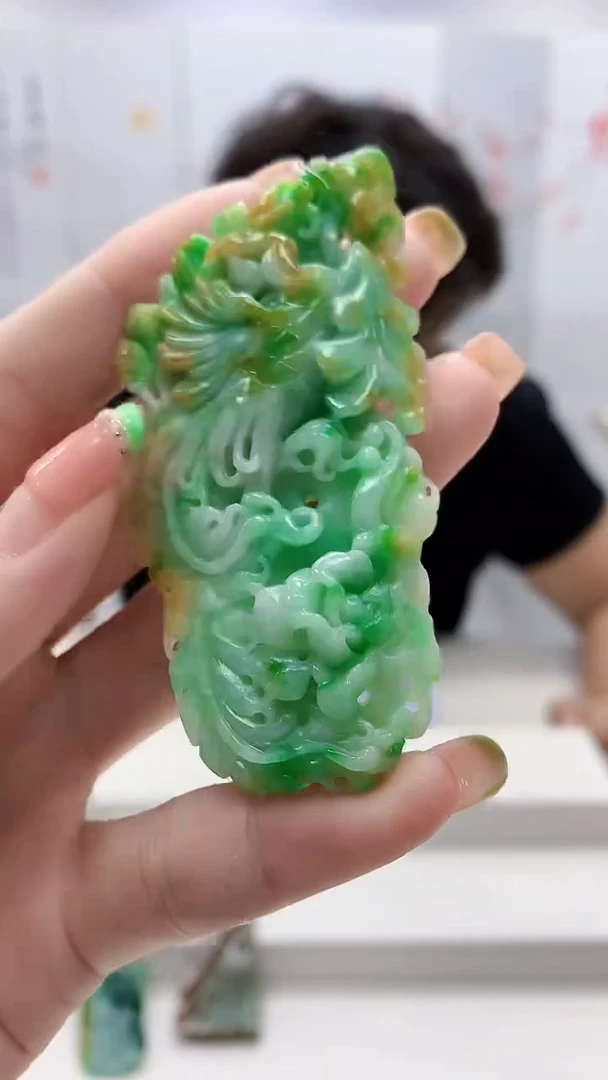 未镶嵌定制翡翠5145ry-毛货挂件赠珠链30