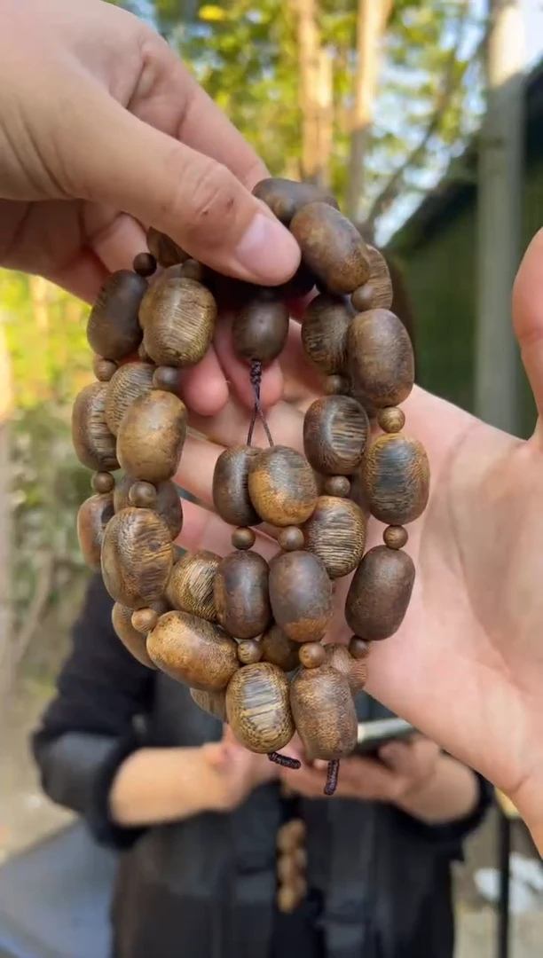 【闪购商品】沉香手串87克绿奇楠老料留疤手串2号