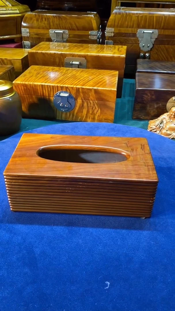 【闪购商品】金丝楠木艺小叶桢楠 纸巾盒