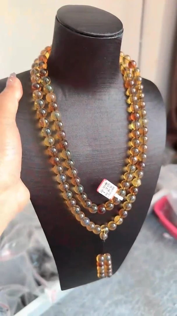 【闪购商品】琥珀手链未镶嵌规格9茶宝108#68