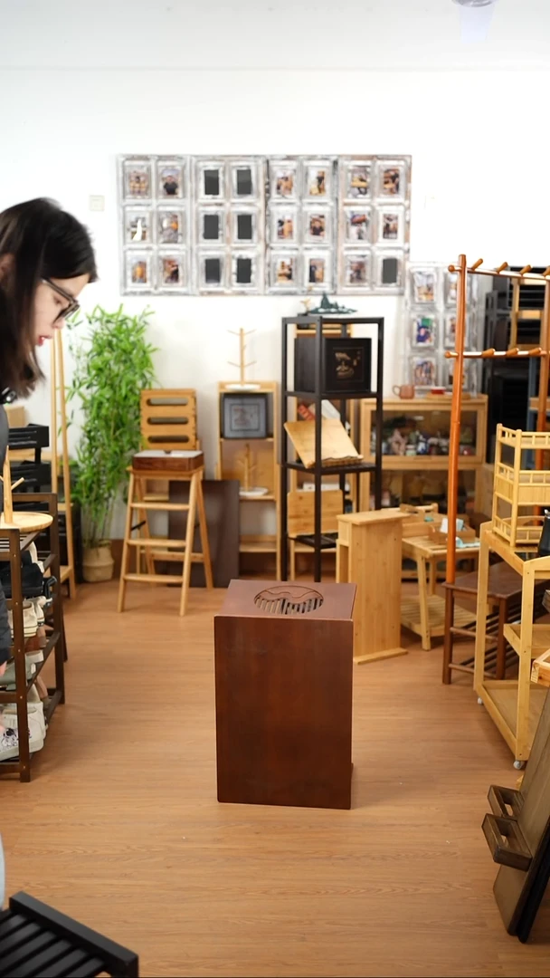 竹折叠炕桌胡桃色026