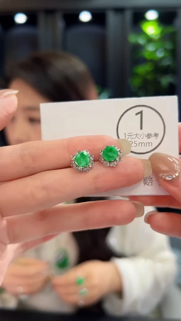 未镶嵌翡翠耳饰3缅料A货/多样性发货/一件