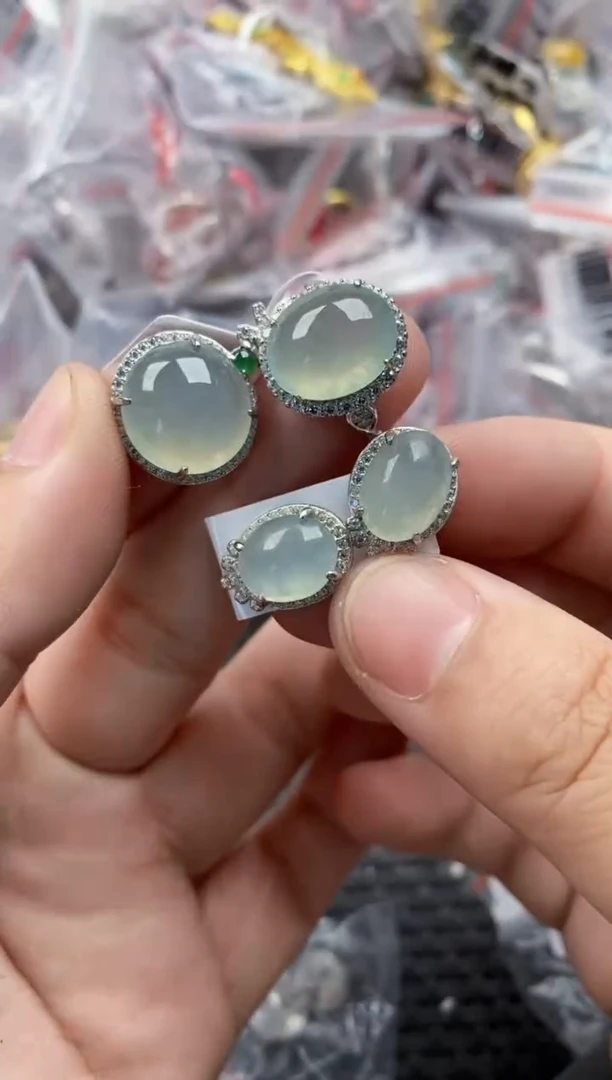 银S925镶嵌戒指翡翠333   5