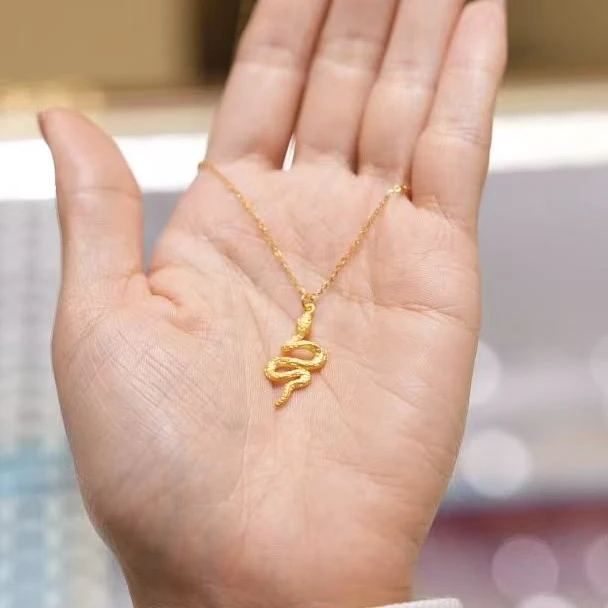 【巧玲专属】足金999灵蛇项链 经典时尚百搭 3.86