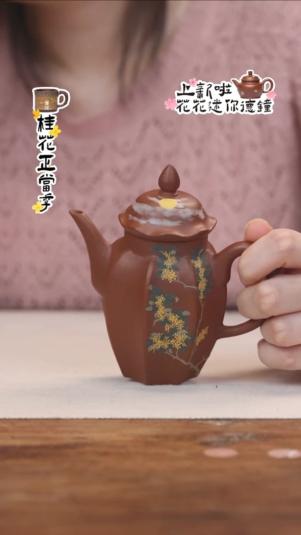 茶壶紫砂紫泥 月中桂花 空兰