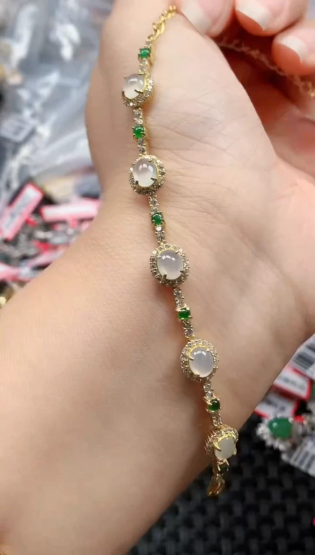 银S925镶嵌戒指翡翠天然A货缅甸翡翠