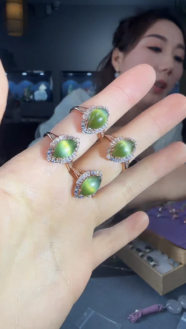 【闪购商品】和田玉戒指银S925镶嵌多样性发货拍一发一