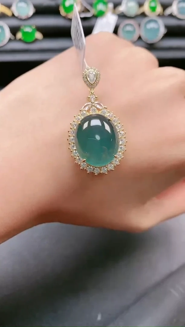 翡翠戒指银S925镶嵌1111