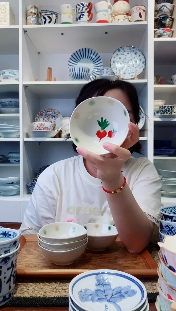 陶瓷日本进口红萝卜小钵