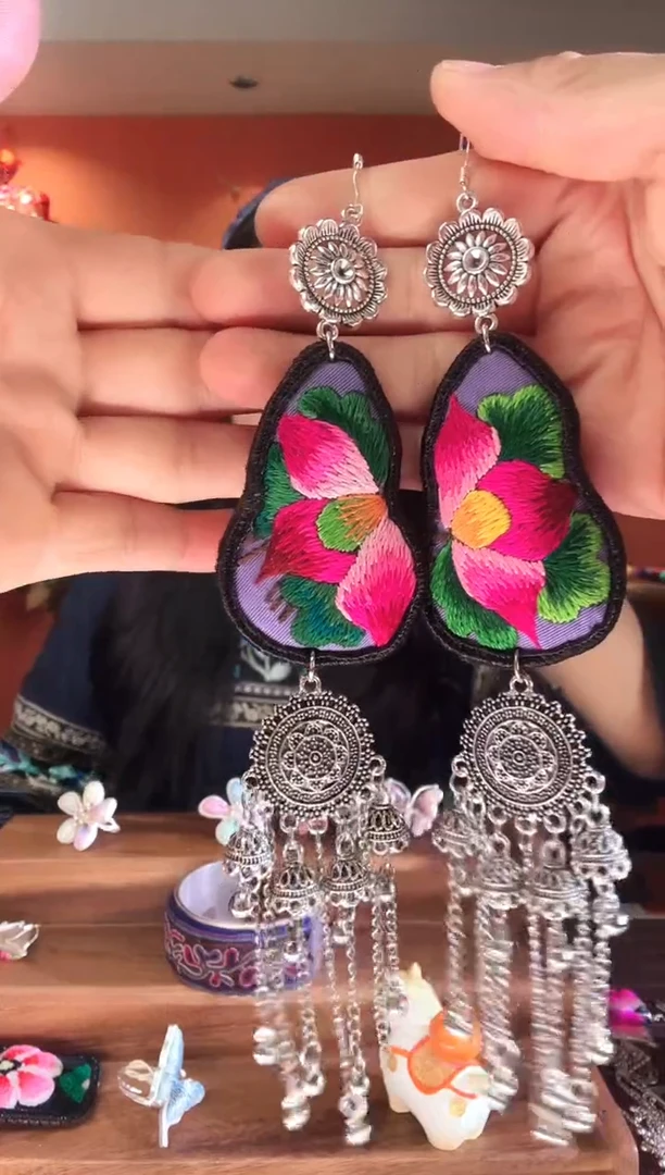 非遗手工刺绣苗绣苗银首饰80