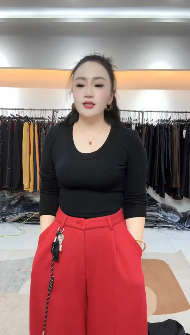 卫裤红色新款冬季