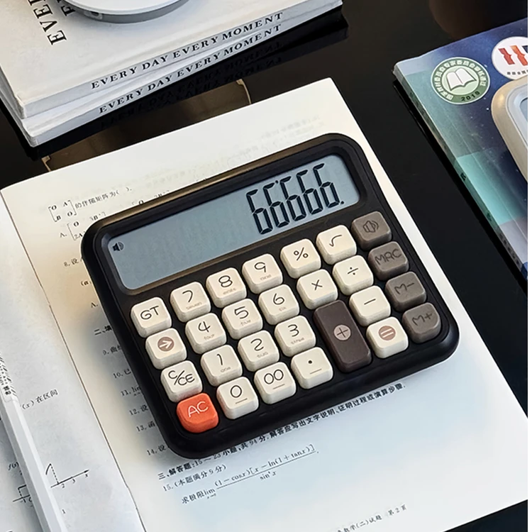 【热卖】方糖语音计算器办公学生考试财务会计专用高颜宽屏显示
