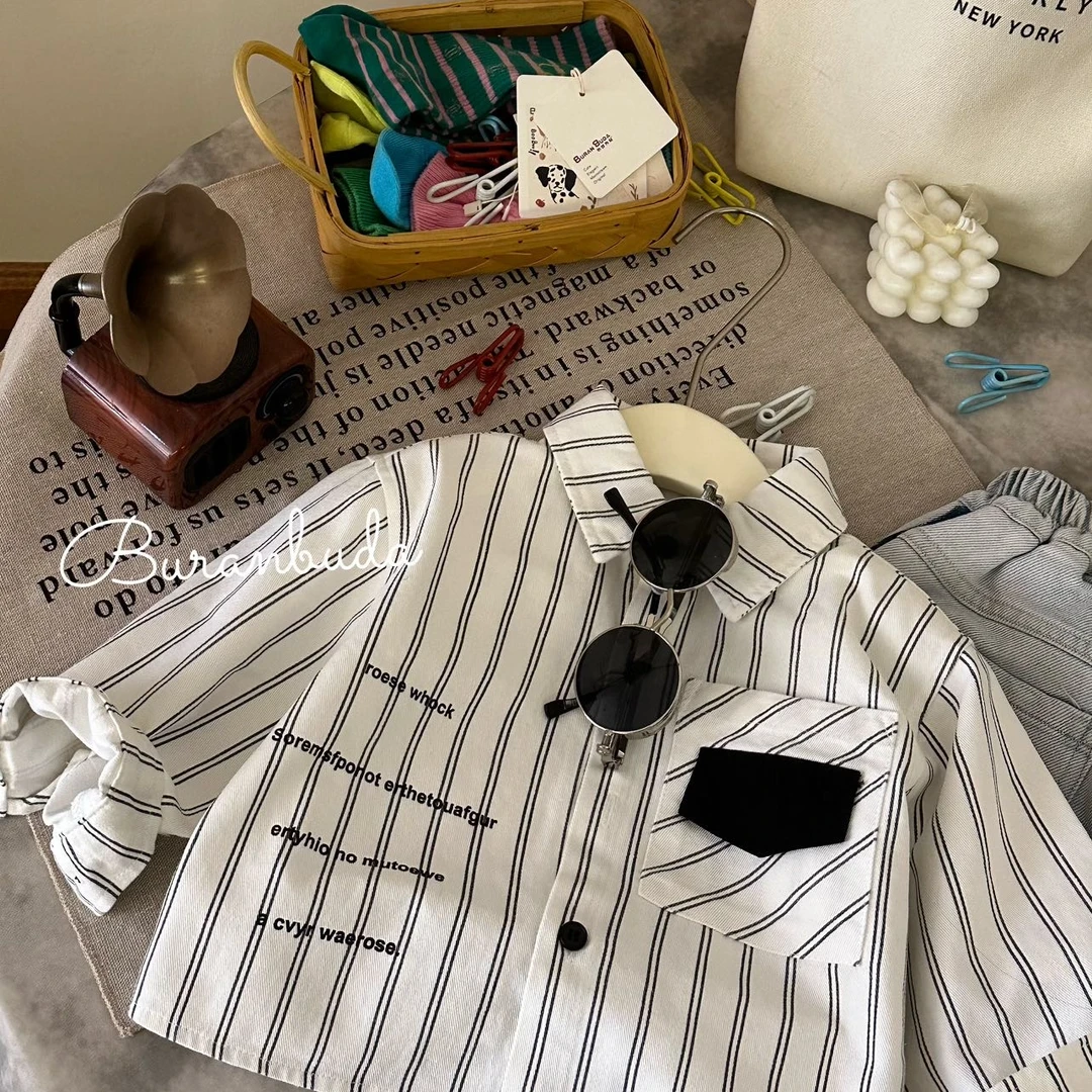 百搭条纹衬衣小童 清版价no退no换不补差