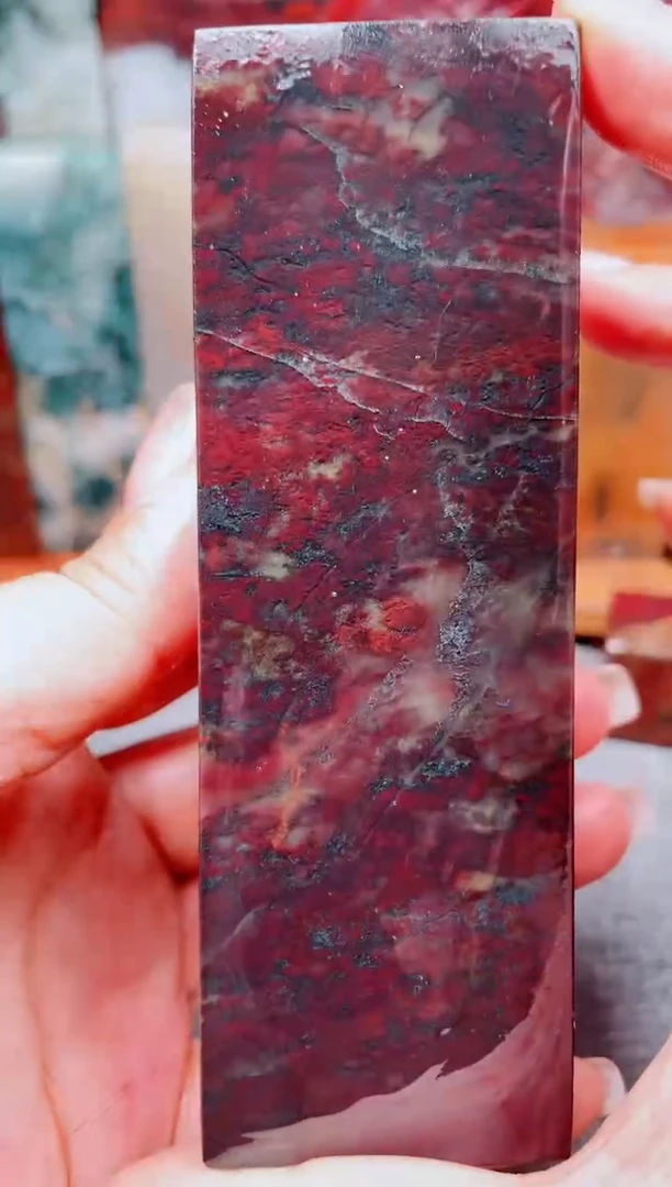 玉桂林鸡血玉素章20