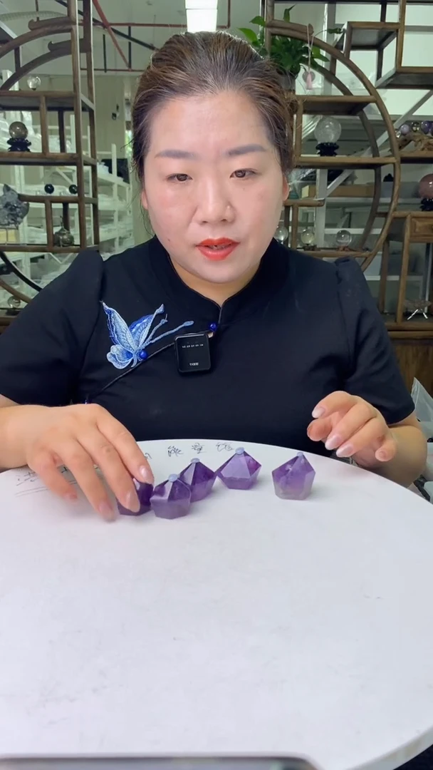 水晶珠宝半成品未镶嵌 紫水晶柱子D683多样性发其一