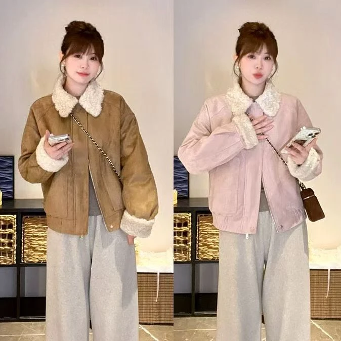 【JOYE】小个子气质羊羔绒外套女装2025冬季90白鸭绒外套ABQY188