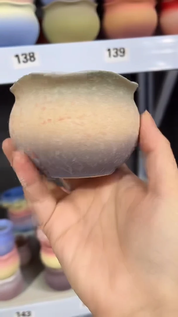 麦饭石粗陶多肉花盆口径8*6