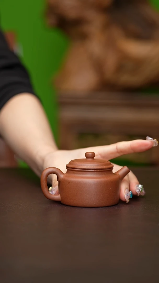 茶壶紫砂孤品 中槽清 小德钟 80CC 半手工