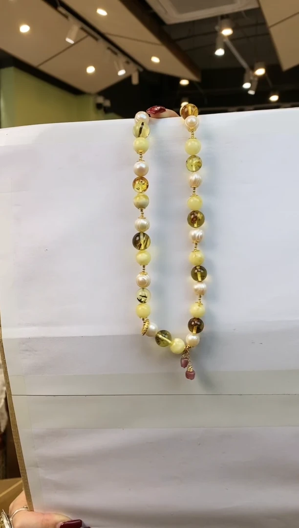 【闪购商品】琥珀颈饰未镶嵌多样性发一