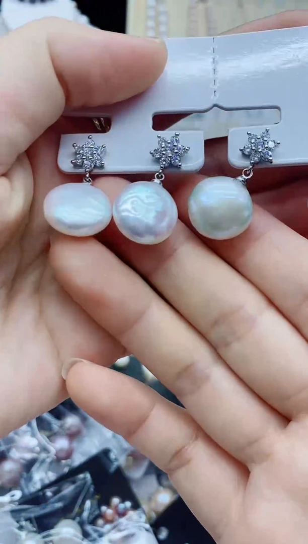 未镶嵌耳饰淡水珍珠耳环