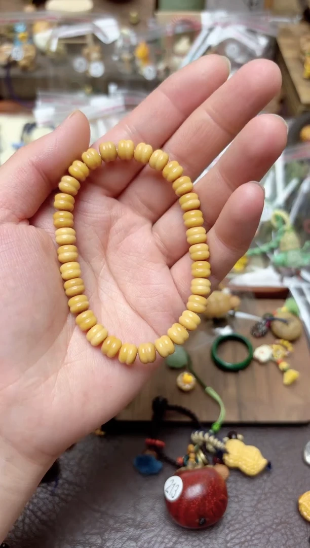 手串白玉菩提奶酪素珠