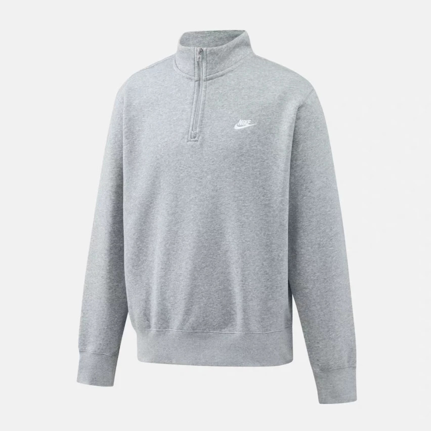 耐克/NIKE男子灰色立领运动休闲长袖T恤套头卫衣 FN3865063