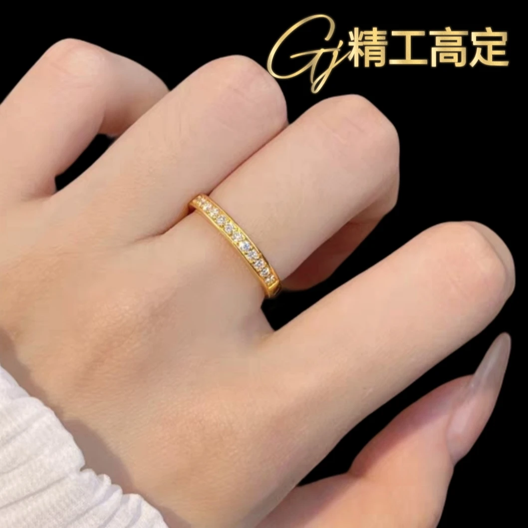 【香港正品】单排钻开口戒指118