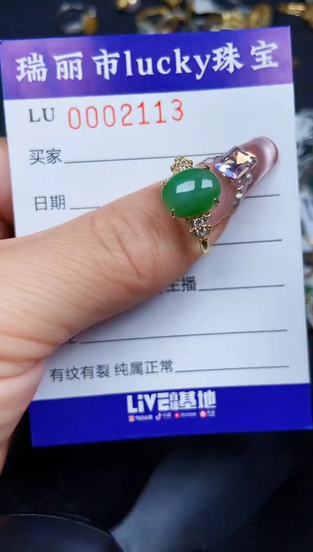 翡翠银S925镶嵌颈饰2113